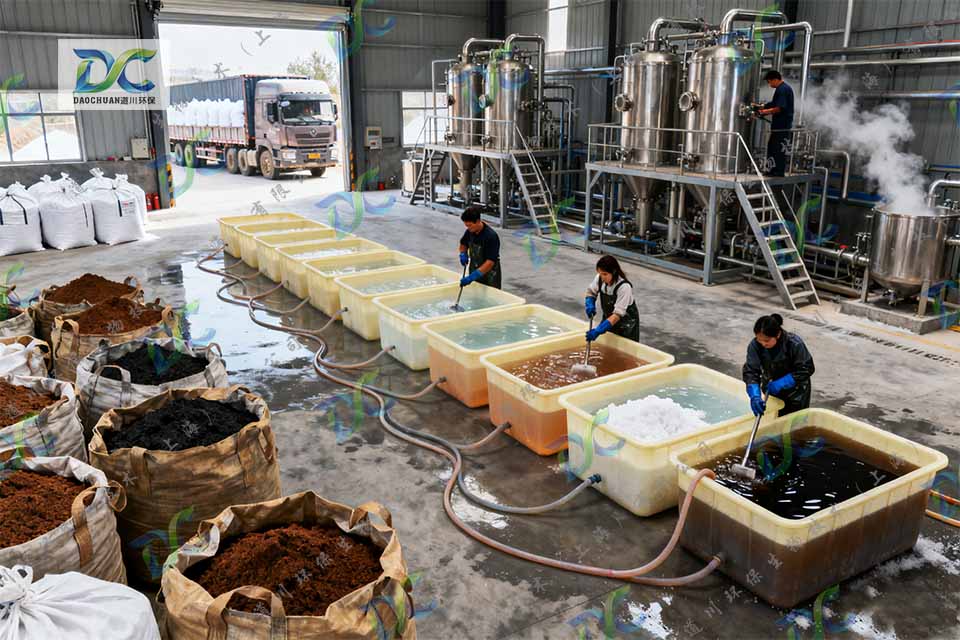 人发角蛋白胱氨酸加工生产高盐高COD高氨氮废水蒸发浓盐渣资源化