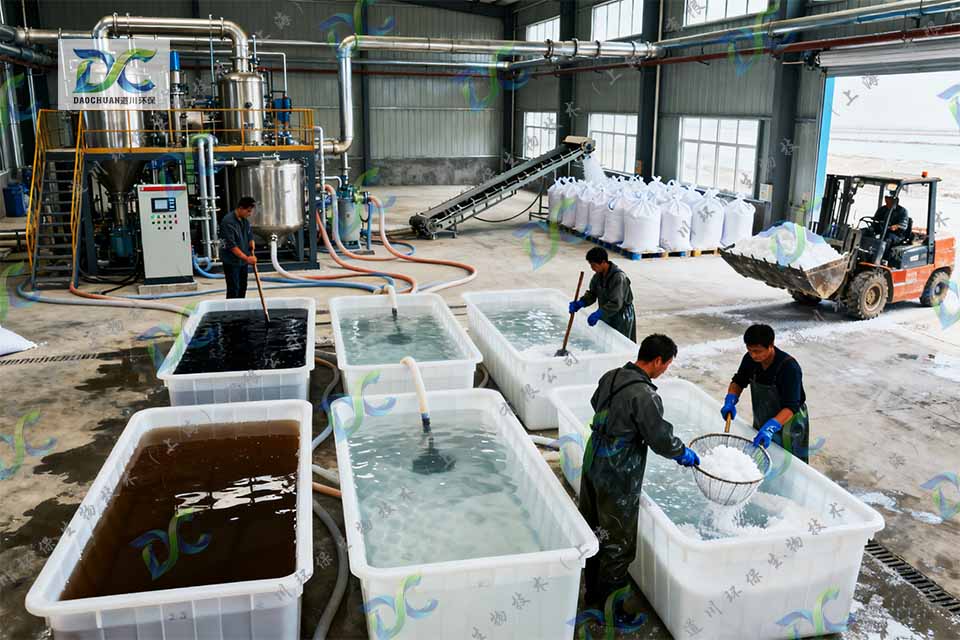 2-（4-乙基甲酰基）苯甲酸生产高盐高COD高氨氮废水蒸发浓盐渣资源化