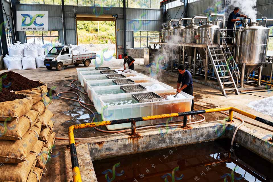 复方甘氨酸茶碱片生产高盐高COD高氨氮废水蒸发浓盐渣资源化